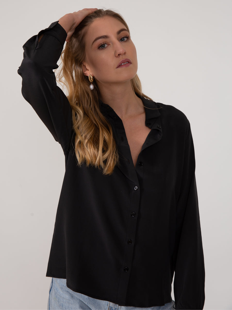 Elna Silk Shirt - Black