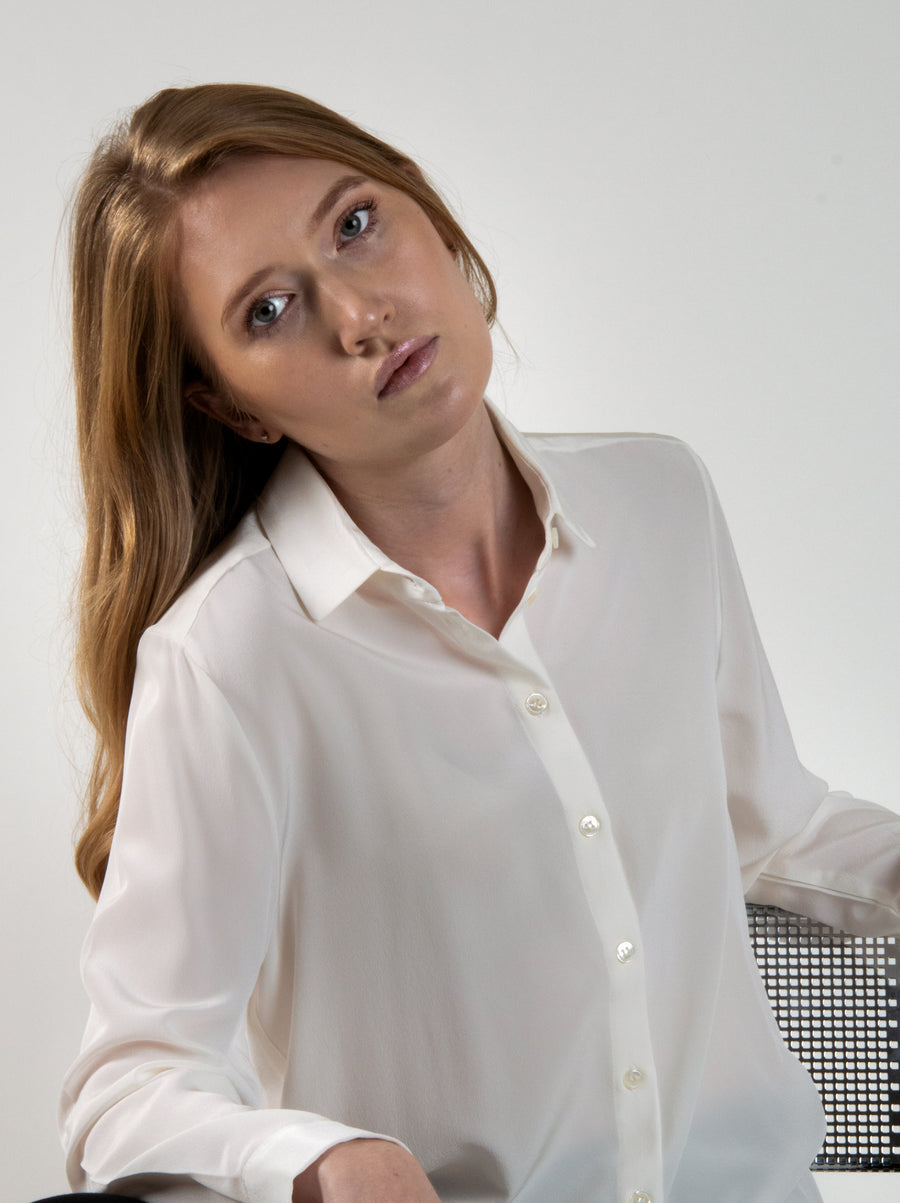 Elna Silk Shirt - Natural White